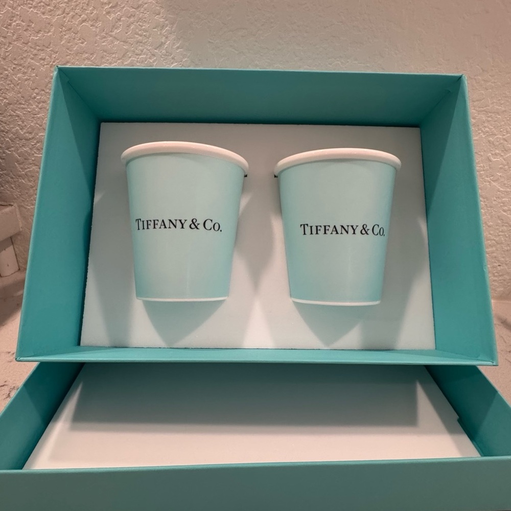 Tiffany & Co. China Cups with Logo